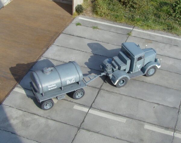 Bussing NAG Eilschlepper + 5t Water Tank Trailer