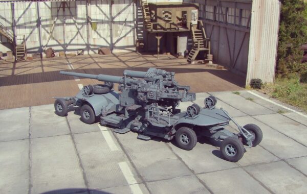 Flak 40 12,8cm with Sd.Ah. 220