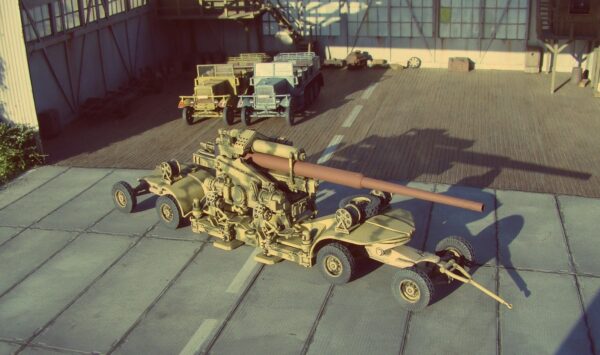 Flak 40 12,8cm with Sd.Ah. 220