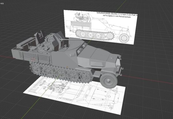 Sd.Kfz. 11/1 with Flak 38