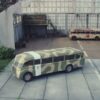 AAA Art Deco WH Omnibus (2) Unidentified WWII Streamline Omnibus